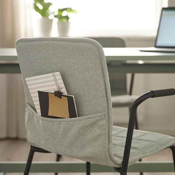 LÄKTARE - Meeting chair, light green/black ,