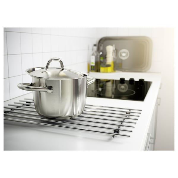 LÄMPLIG - LÄMPLIG Trivet, stainless steel, 50x28 cm