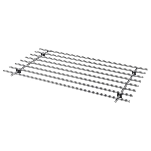 LÄMPLIG trivet, stainless steel, 50x28 cm