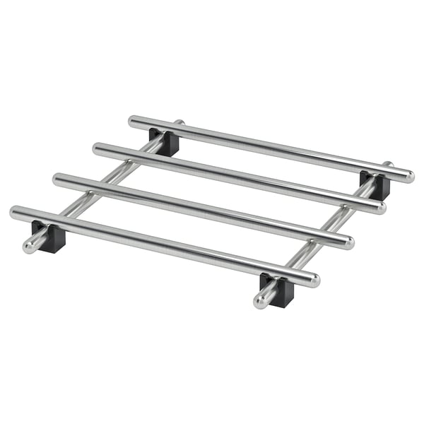 LÄMPLIG pot stand, stainless steel, 18x18 cm
