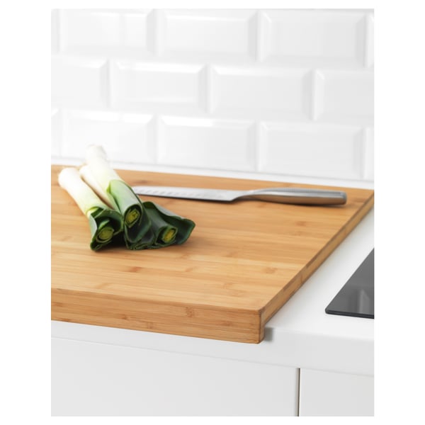 LÄMPLIG chopping board, bamboo, 53x46 cm