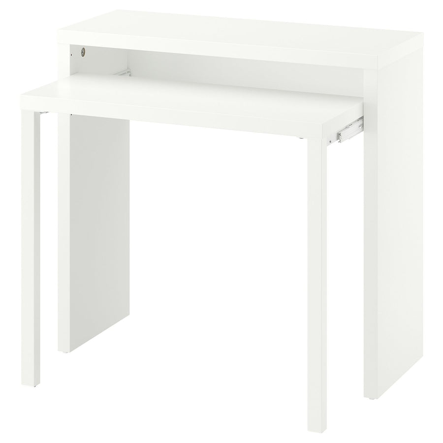 LÄNGDHOPP / KRYLBO desk and chair, white/dark beige