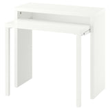 LÄNGDHOPP pull-out desk, white, 90x39/71 cm