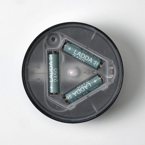 Ikea LÄNSPORT - LED portable lamp, battery operated, white/dark grey, 22 cm