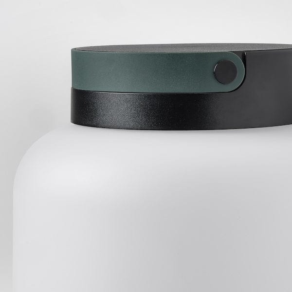 Ikea LÄNSPORT - LED portable lamp, battery operated, white/dark grey, 22 cm