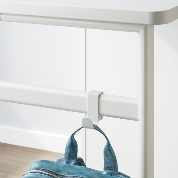 LÄRANDE desk with pull-out storage unit, white, 120x58 cm