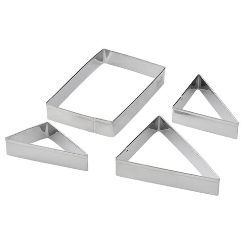 LÄTTBAKAD cookie cutter, set of 4, stainless steel