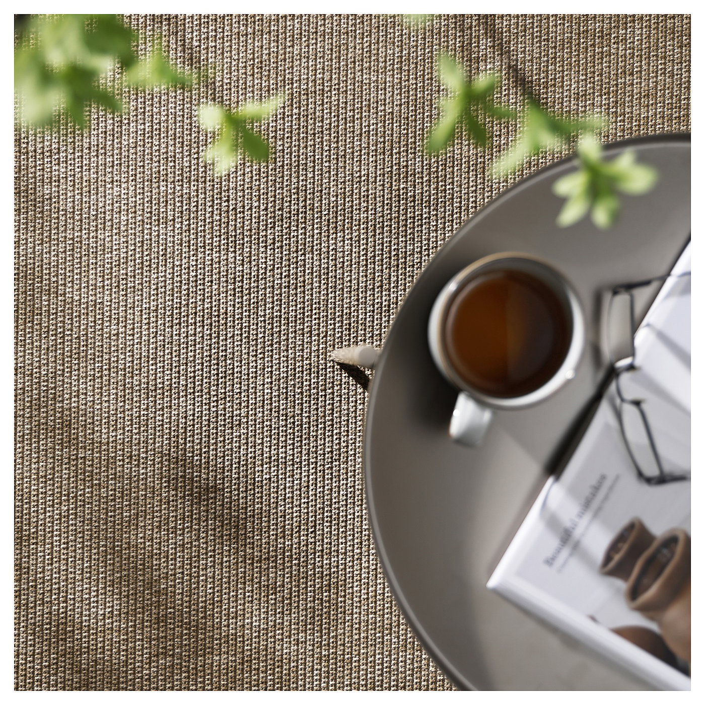 LÄTTBETONG rug flatwoven, in/outdoor, beige/light brown, 160x230 cm