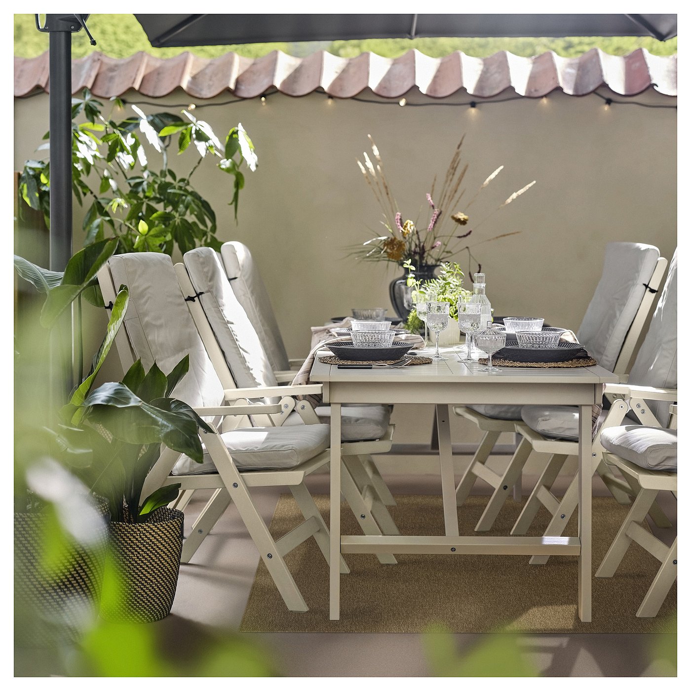 LÄTTBETONG rug flatwoven, in/outdoor, beige/light brown, 160x230 cm