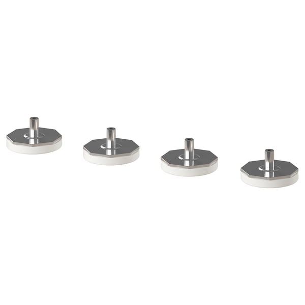 LÄTTHET leg, adjustable, white, 4 pack