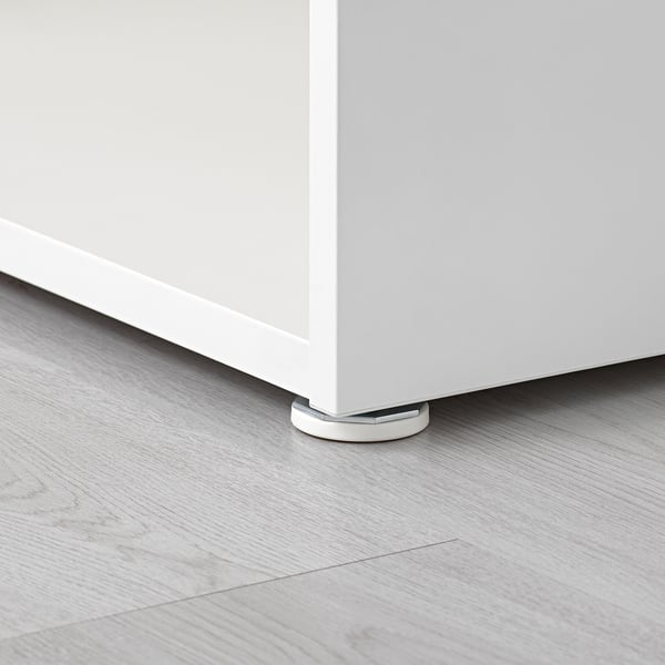 LÄTTHET leg, adjustable, white, 4 pack