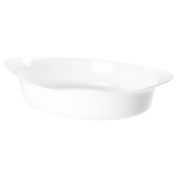 LÄTTVIKTIG oven dish, white, 30x19 cm