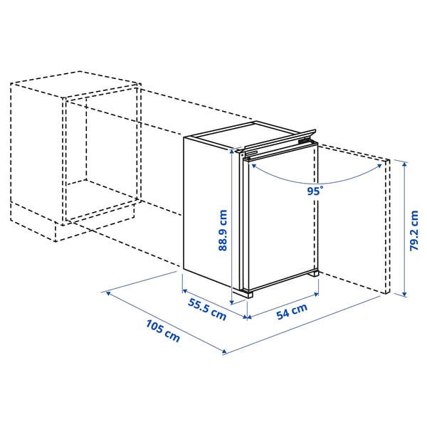 LAGAN - Freezer, integrated,85 l
