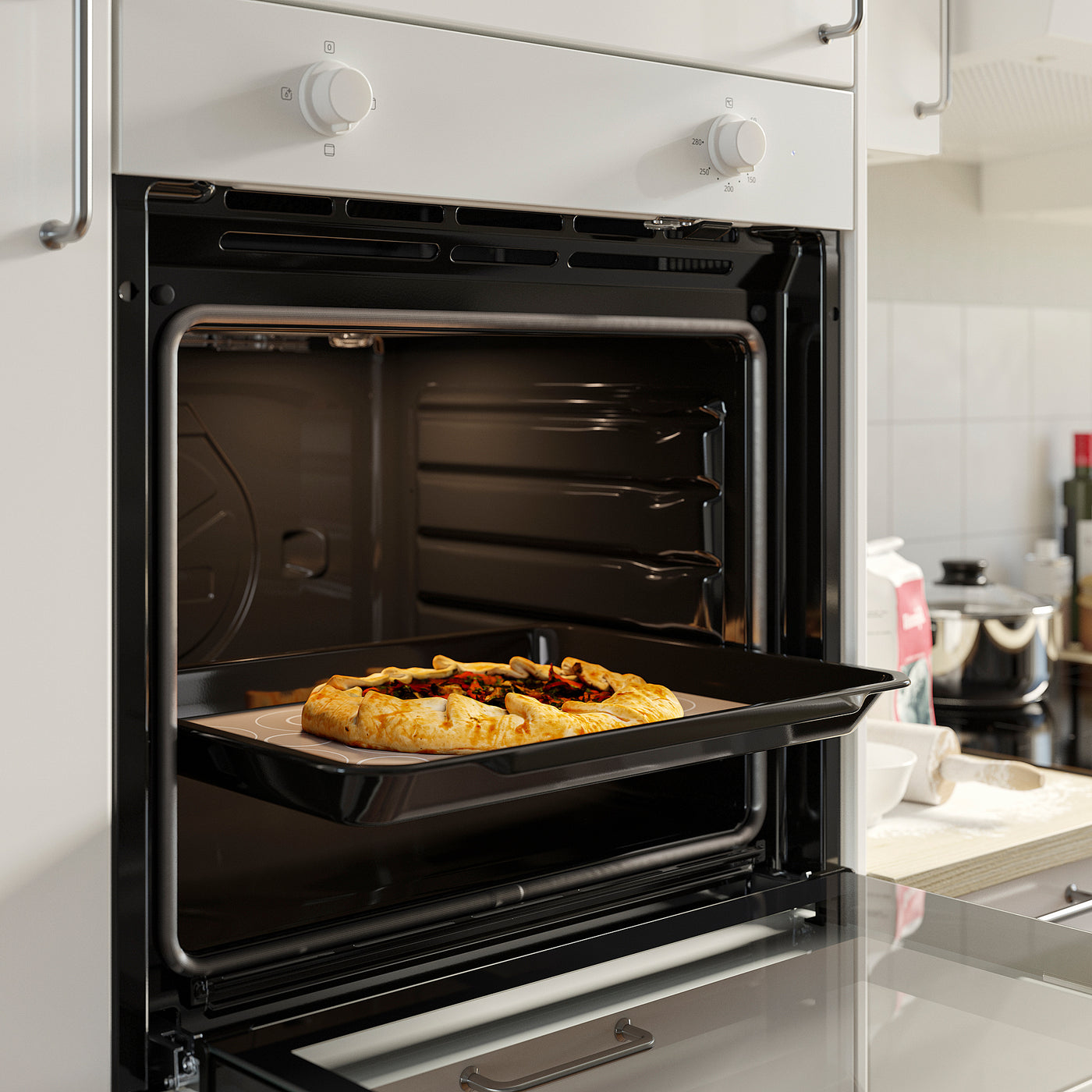LAGAN oven, white, 59.4x59.5x56.7 cm