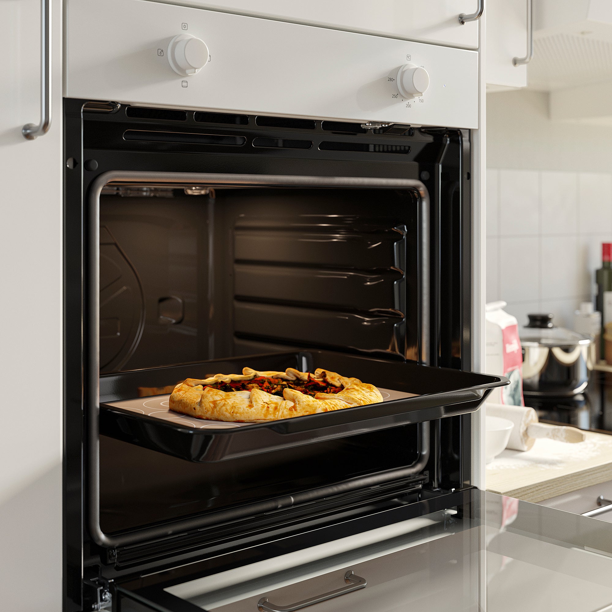 LAGAN oven, white, 59.4x59.5x56.7 cm