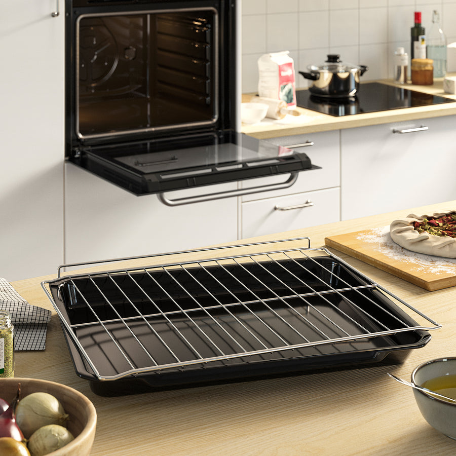 LAGAN oven, stainless steel colour, 59.4x59.5x56.7 cm