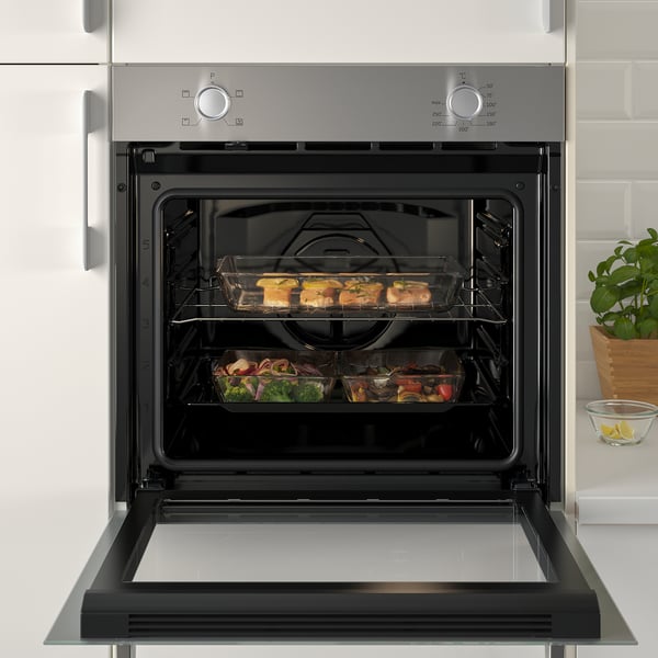LAGAN oven, stainless steel, 59.4x59.5x56.7 cm