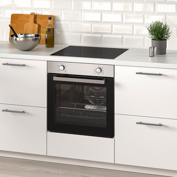 LAGAN oven, stainless steel, 59.4x59.5x56.7 cm