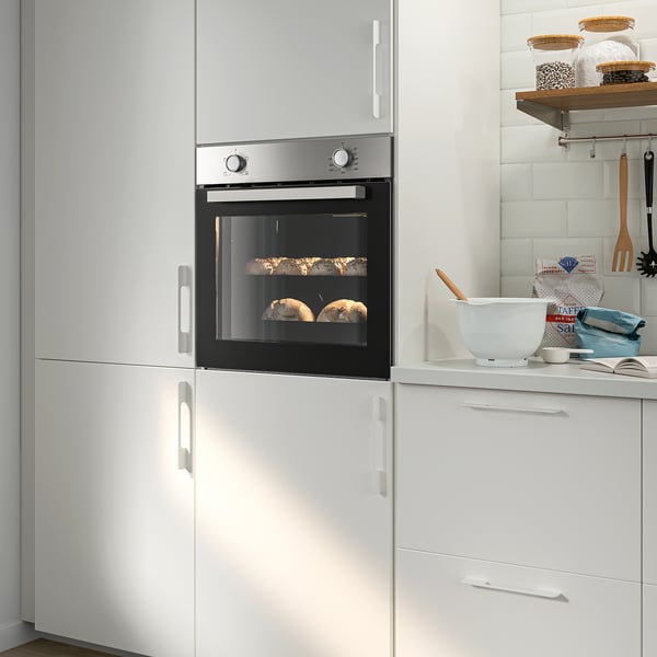 LAGAN oven, stainless steel, 59.4x59.5x56.7 cm