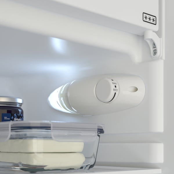 LAGAN fridge with freezer compartment, freestanding/white, 97/16 l