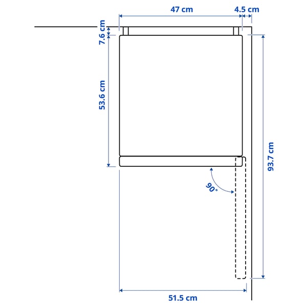 LAGAN - Refrigerator/freezer, freestanding/white, 115/59 l - Width: 47.0 cmDepth: 51.5 cmHeight: 150.0 cmRefrigerator volume: 115 lFreezer volume: 59 lWeight: 37.00 kgCable length: 2.2 m