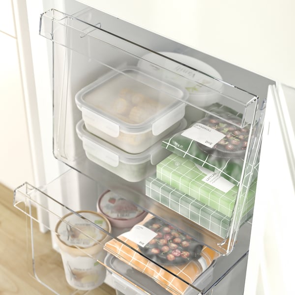 LAGAN fridge/freezer, freestanding/white, 197/65 l
