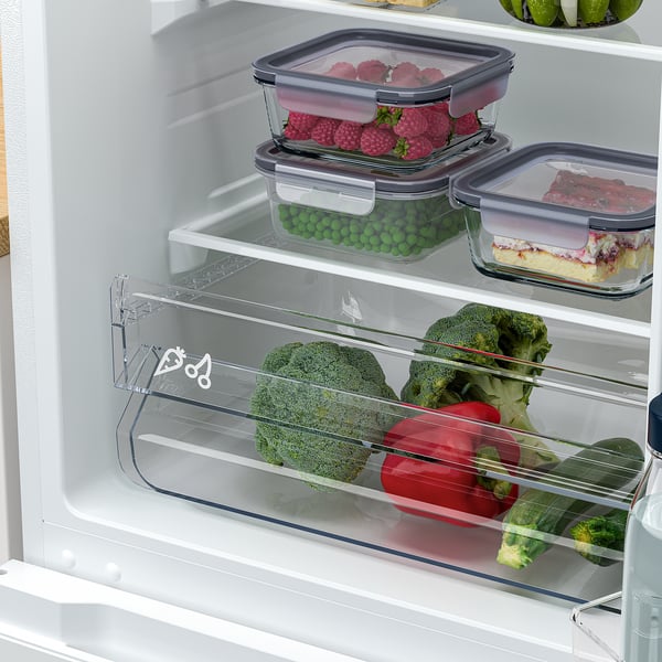 LAGAN fridge/freezer, freestanding/white, 197/65 l