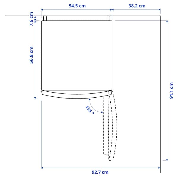 LAGAN - Refrigerator/freezer, freestanding/white,197/65 l