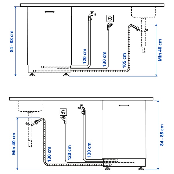 LAGAN integrated dishwasher, 45 cm
