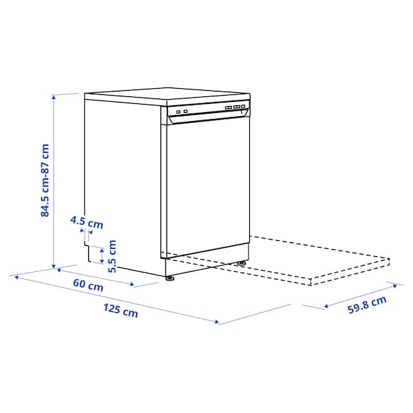 LAGAN freestanding dishwasher, white, 60.0x84.5x60.0 cm
