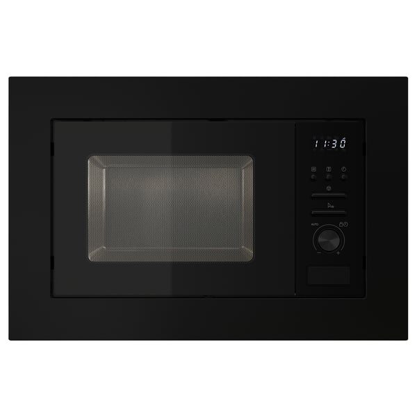 LAGAN built-in microwave, black, 59.5x39.4x34.4 cm