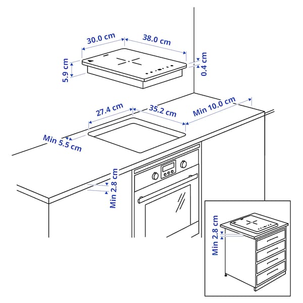 LAGAN Induction hob - plug-in 1 zone/black ,