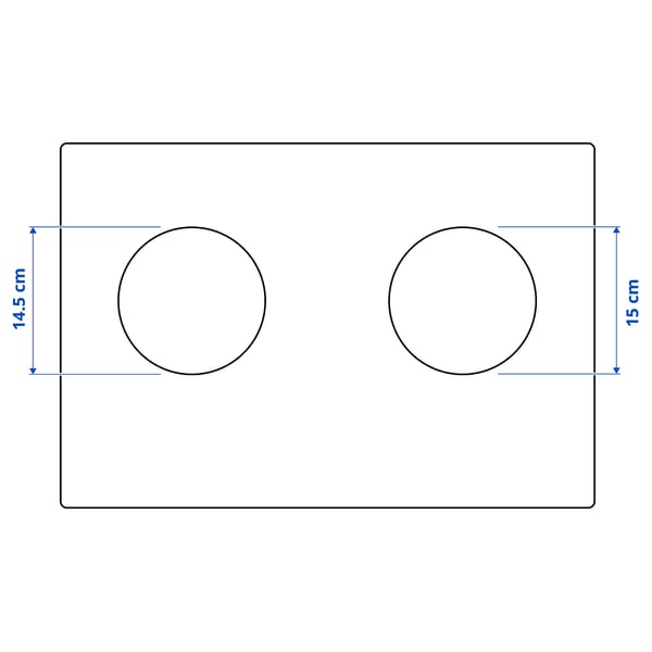 LAGAN induction hob, plug-in 2 zones/black, 56.0x5.7x38.0 cm