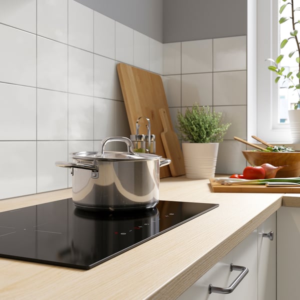 LAGAN induction hob, plug-in 2 zones/black, 56.0x5.7x38.0 cm
