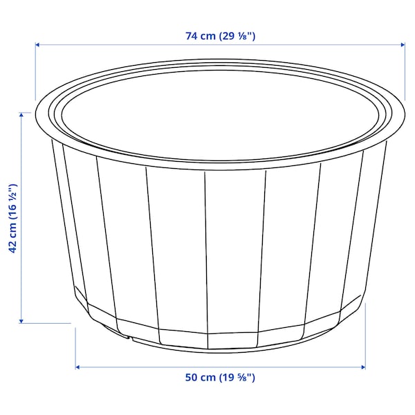 LÅGASKÄR - Coffee table, outdoor, beige