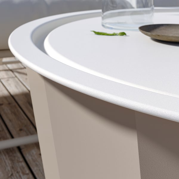 LÅGASKÄR coffee table, outdoor, beige, 74 cm
