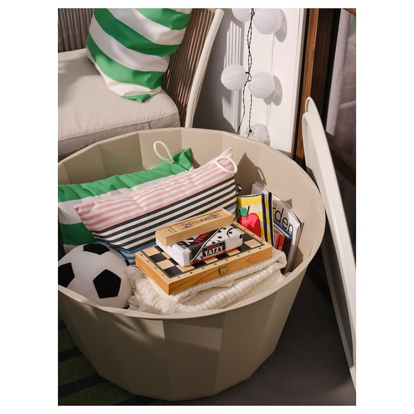 LÅGASKÄR coffee table, outdoor, beige, 74 cm