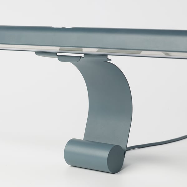 LAGERGÅNG LED lamp for screen, dimmable/turquoise, 40x9 cm