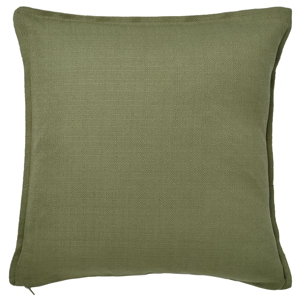 LAGERPOPPEL cushion cover, grey-green, 50x50 cm