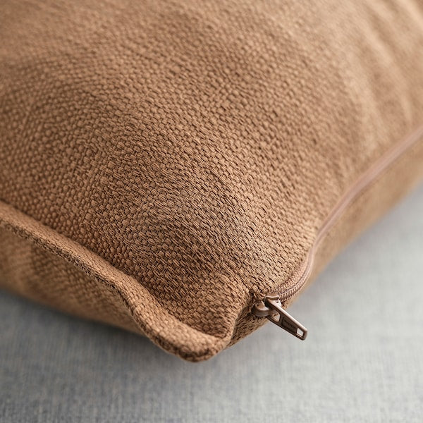 LAGERPOPPEL - Cushion cover, light brown, 40x58 cm