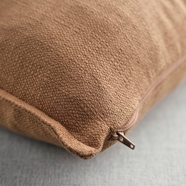 LAGERPOPPEL cushion cover, light brown, 40x58 cm