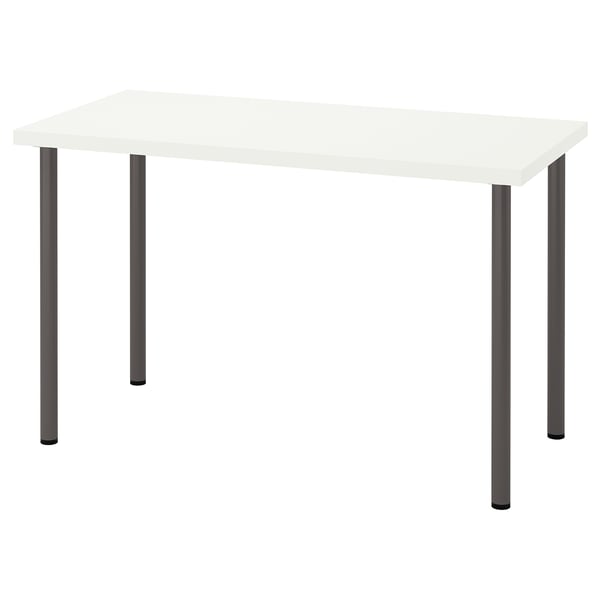 LAGKAPTEN / ADILS - LAGKAPTEN / ADILS Desk, white/dark grey, 120x60 cm
