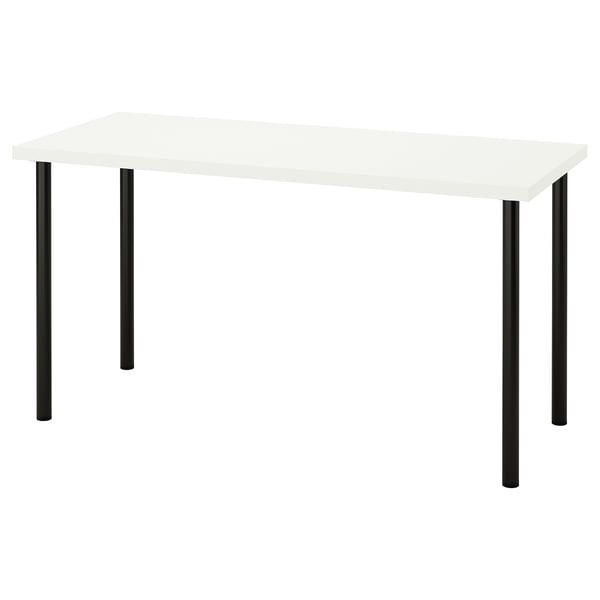 LAGKAPTEN / ADILS - LAGKAPTEN / ADILS Desk, white/black, 140x60 cm