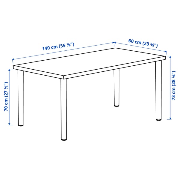 LAGKAPTEN / ADILS - Desk, grey/dark grey wood effect, 140x60 cm.