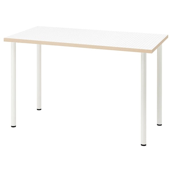 Ikea LAGKAPTEN / ADILS - Desk, polka dot pattern/black white,120x60 cm