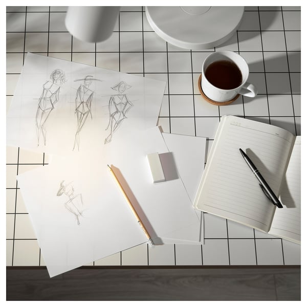 LAGKAPTEN / ALEX - Desk, white anthracite/white, 140x60 cm
