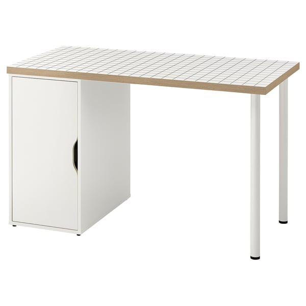 LAGKAPTEN / ALEX desk, white/anthracite, 120x60 cm