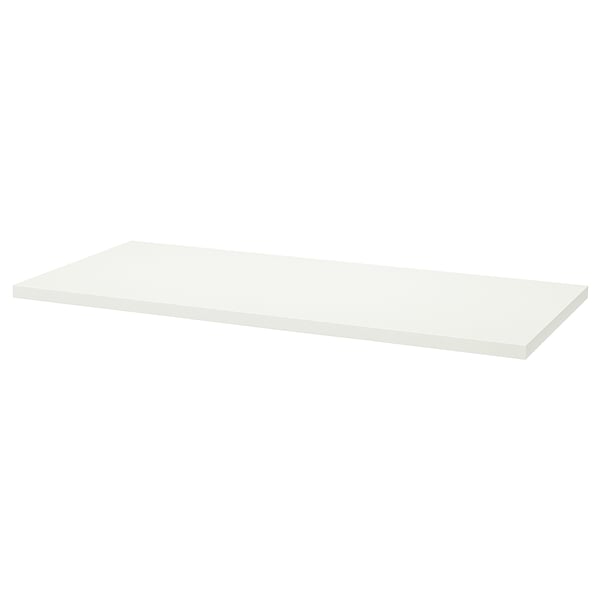LAGKAPTEN / ALEX desk, white/white stained oak effect, 140x60 cm