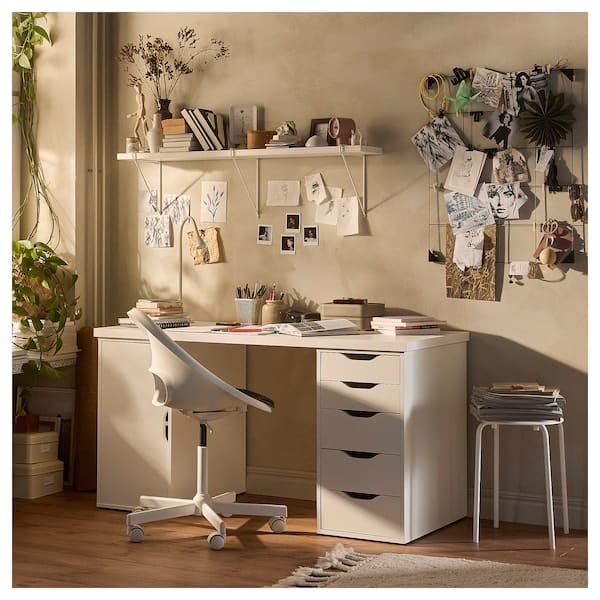 Ikea LAGKAPTEN / ALEX - Desk, white, 140x60 cm