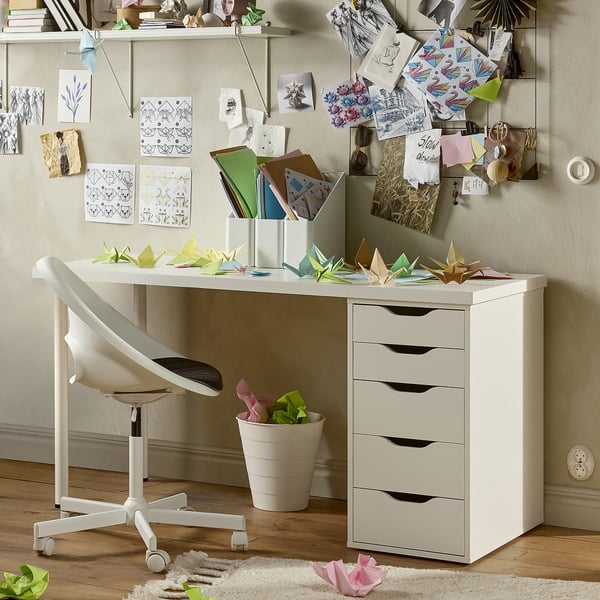 LAGKAPTEN / ALEX - LAGKAPTEN / ALEX Desk, white, 140x60 cm